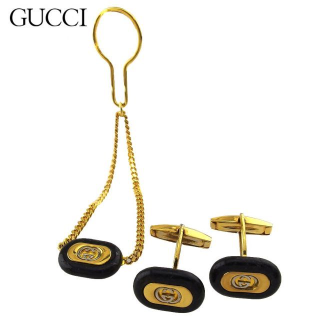 GUCCI インターロッキング　ネクタイピン　カフス　セット　ゴールド グッチ ネクタイピンのおすすめ人気商品一覧 通販 - Yahoo