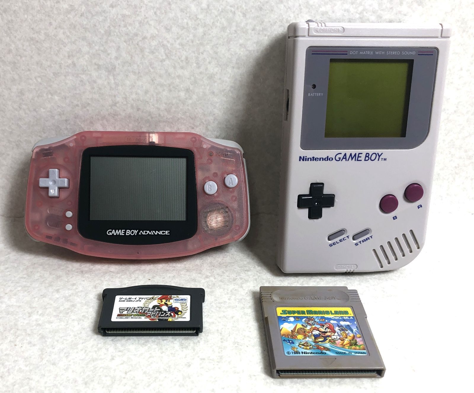 DH1411 ジャンク ゲームボーイアドバンス ゲームボーイ 本体 マリオ ソフト 2 セット