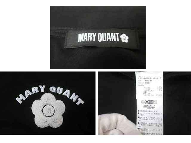 【中古】MARY QUANT　マリークヮント　カーディガン　Mサイズ　ブラック　長袖トップス　自宅洗いOK＿S28＿セルモアから出品＿s-0484-r28