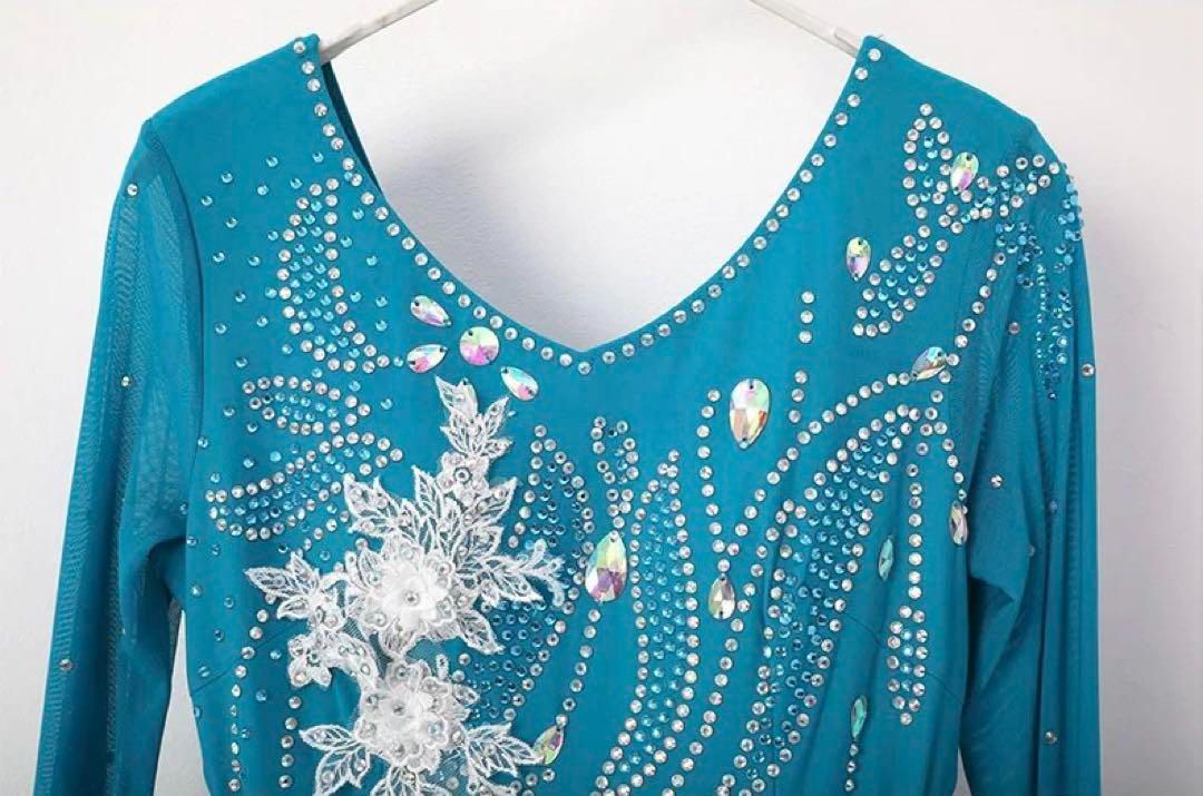 スタンダードダンスドレス✨発表会に最適！チョーカー＆フロート付き us015s1_3.jpg