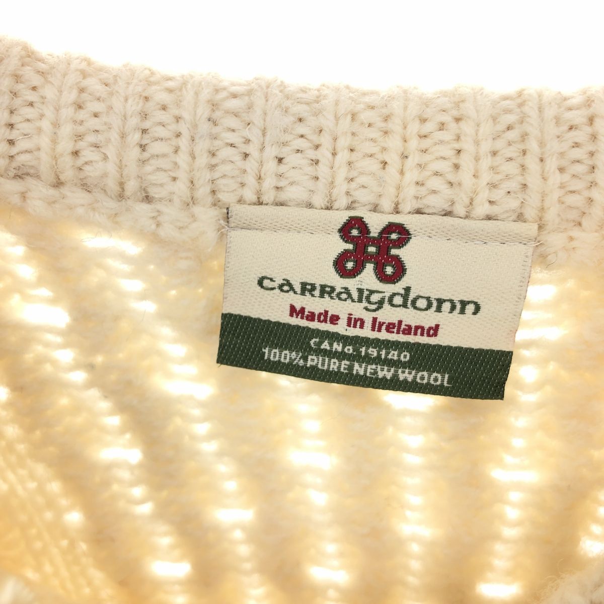 古着 CARRAIGDONN フィッシャーマン アランニットセーター