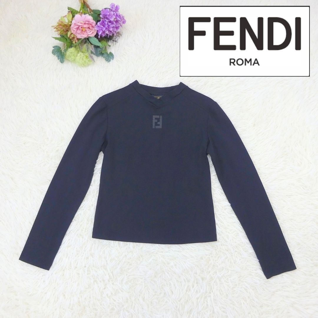 FENDI フェンディ 長袖カットソー ロゴカットソー ブラック サイズ42（XLサイズ相当） - メルカリ