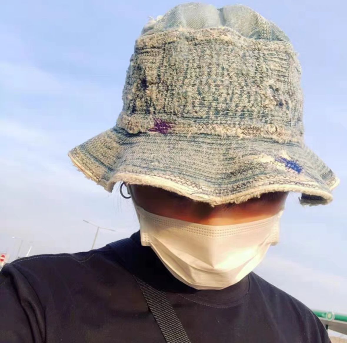 KAPITALキャピタル 老人と海HAT クラッシュリメイク ネイビー