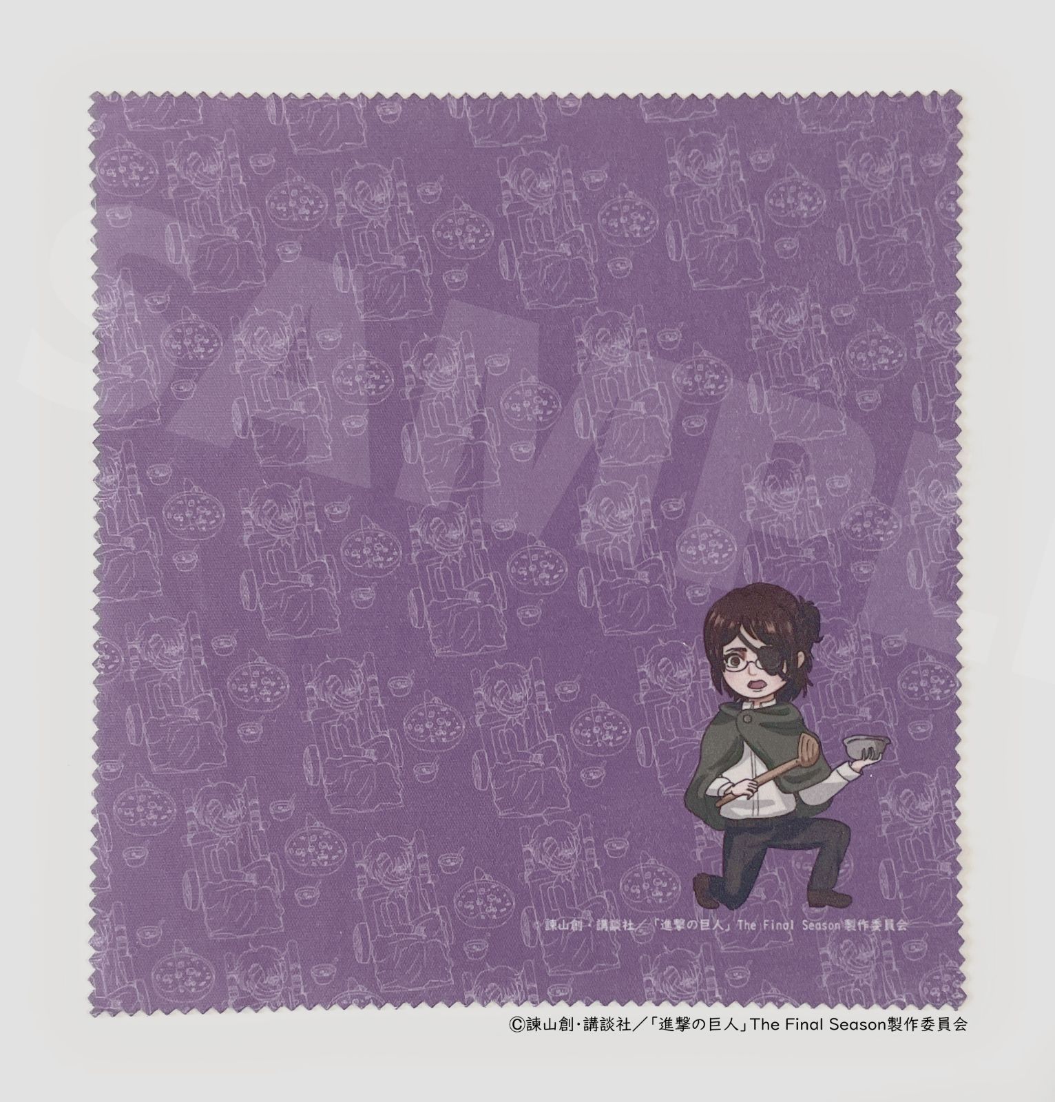 進撃の巨人 ハンジ プリント クリーナークロス デフォルメイラスト 
