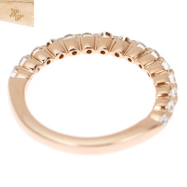 ポンテヴェキオ K18PG ダイヤモンド リング 0.40ct ハーフエタニティ