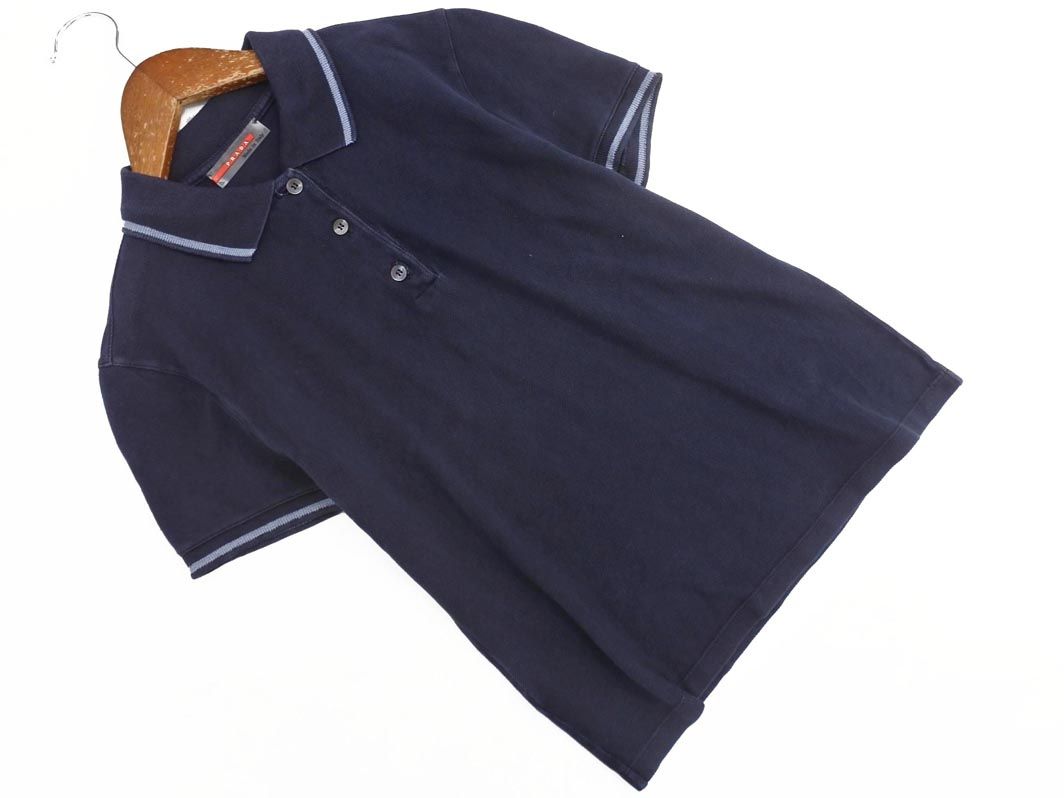 PRADA プラダ スポーツ カノコ ポロシャツ sizeS/紺