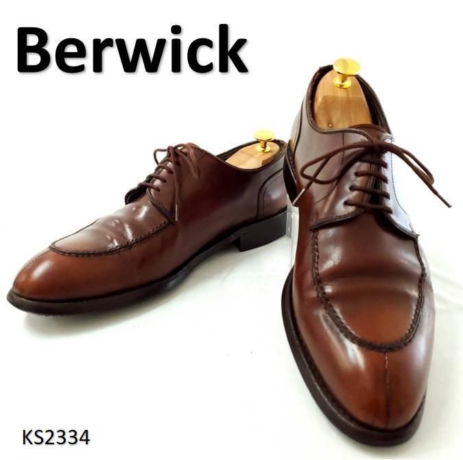 バーウィック　Uチップ　ダイナイトソール　本革　レザー　UK8.5　ブラウン バーウィック Uチップ ダイナイトソール 本革 レザー UK8.5 ブラウン
