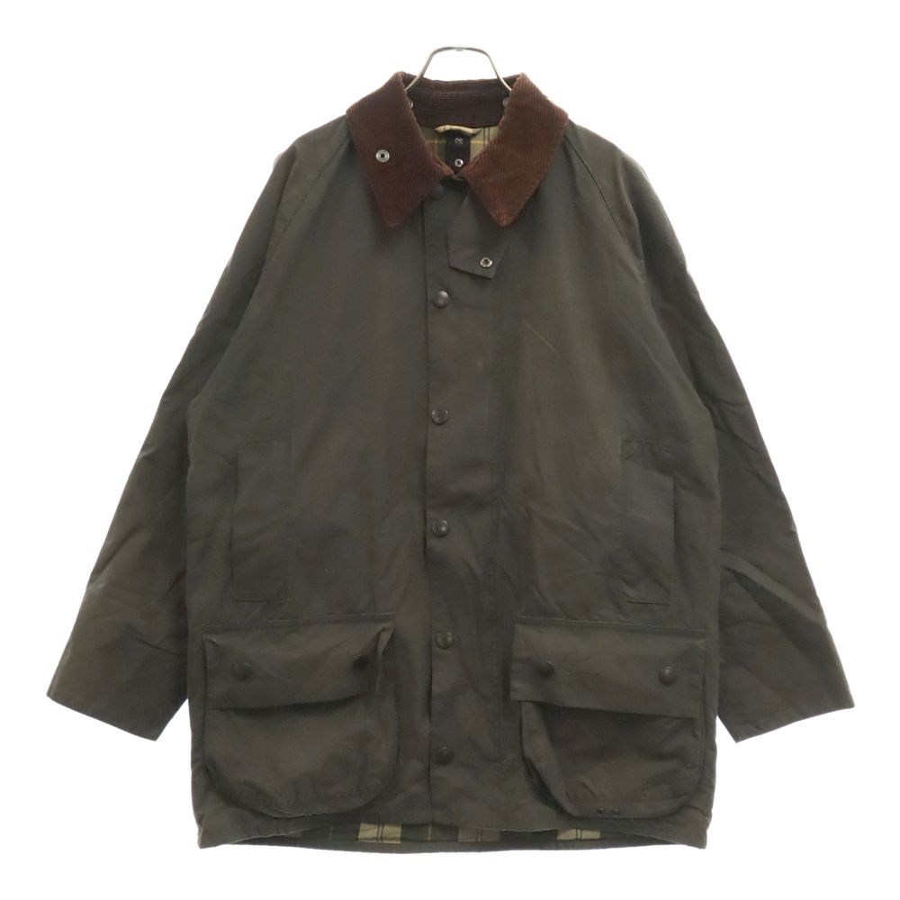 Barbour (バブアー) 21SS BEAUFORT JACKET ビューフォート 襟コーデュロイ ジップアップ ジャケット オイルド ワックスコットンブルゾン カーキ 2102046