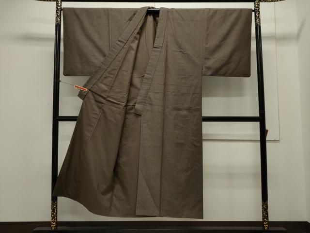 平和屋着物●男性 紬 アンサンブル 長襦袢セット 100亀甲 正絹 CAAX8537dy