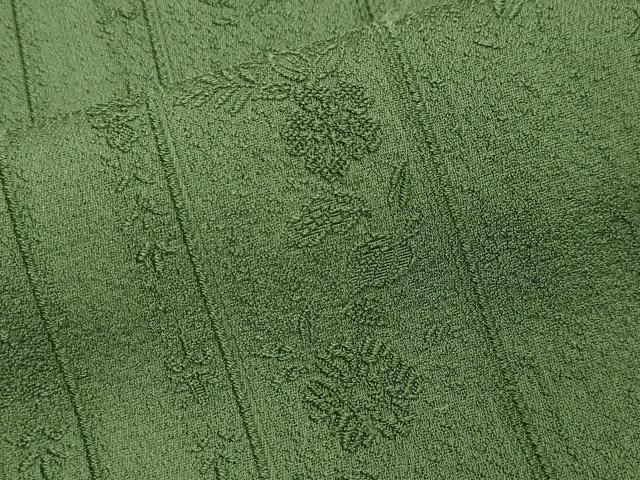 平和屋着物○上質な色無地 松葉色 正絹 逸品 未使用 CAAU1756yc