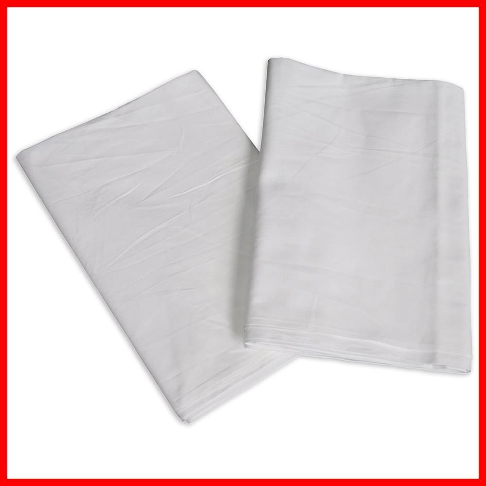 【新着商品】ホワイト シングルサイズ 綿100% (150cm×250cm) 敷布団用 【2点セット】 (小分け売り) フラットシーツ 業務用