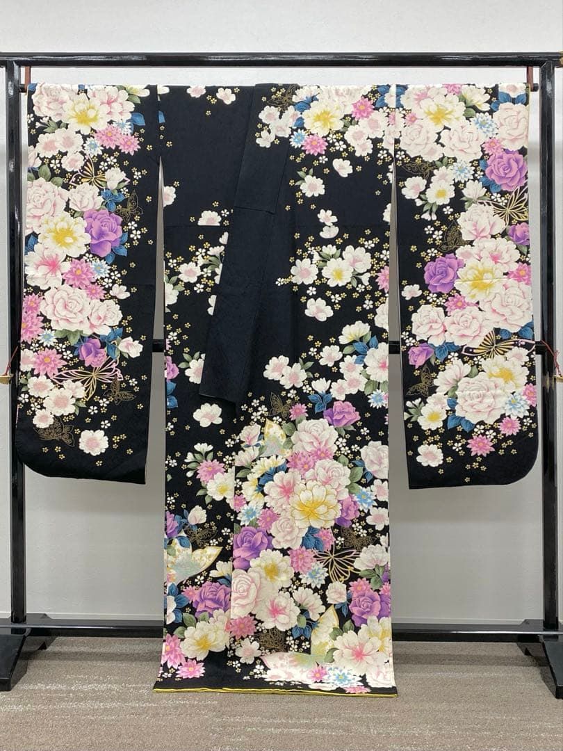 振袖 豪華 型友禅 金駒 金彩 紋意匠 身丈170cm 躾糸付き 振袖 豪華