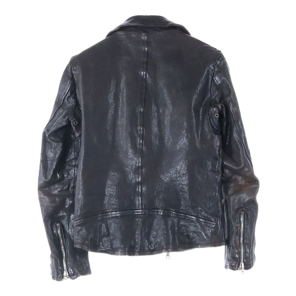 ISAMU KATAYAMA BACKLASH イサムカタヤマバックラッシュ カウレザー 牛革 ダブルライダースジャケット ダークブラウン