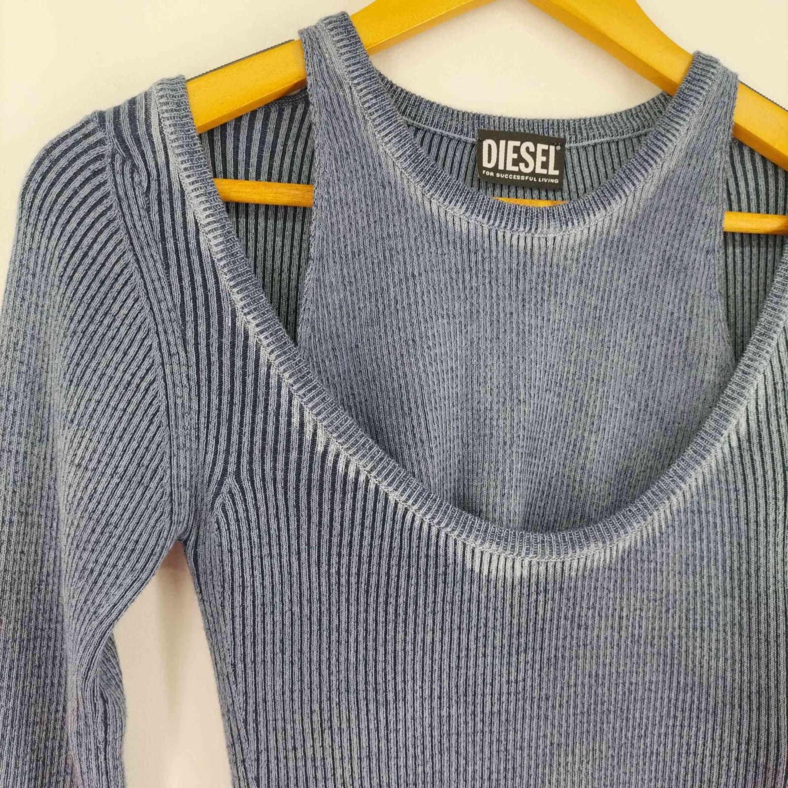 ディーゼル DIESEL 23SS M-Ica コットンニットレイヤードワンピース  