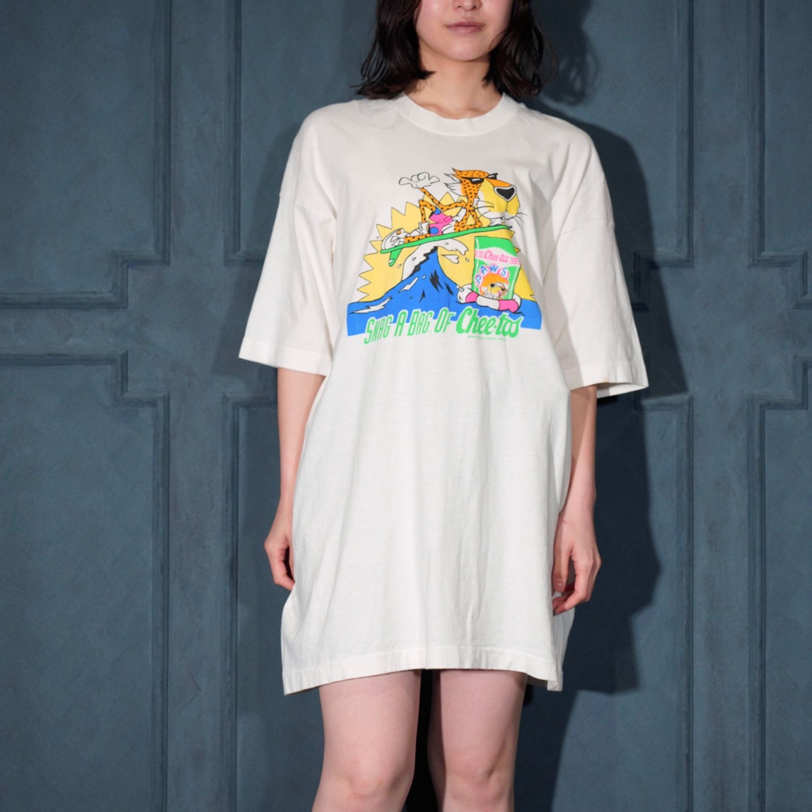 90's USA VINTAGE FRUIT OF THE LOOM CHEETOS PRIND DESIGN T 90's USA VINTAGE FRUIT OF THE LOOM CHEETOS PRIND DESIGN T