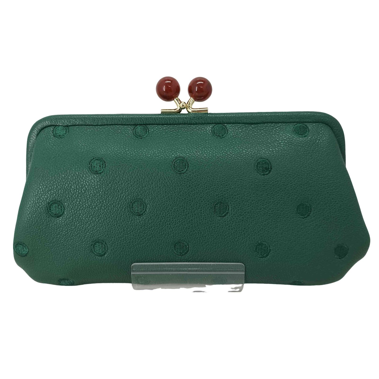 Amazon | [ペルケ] アクリル玉がま口長財布 財布 レディース 本革 08