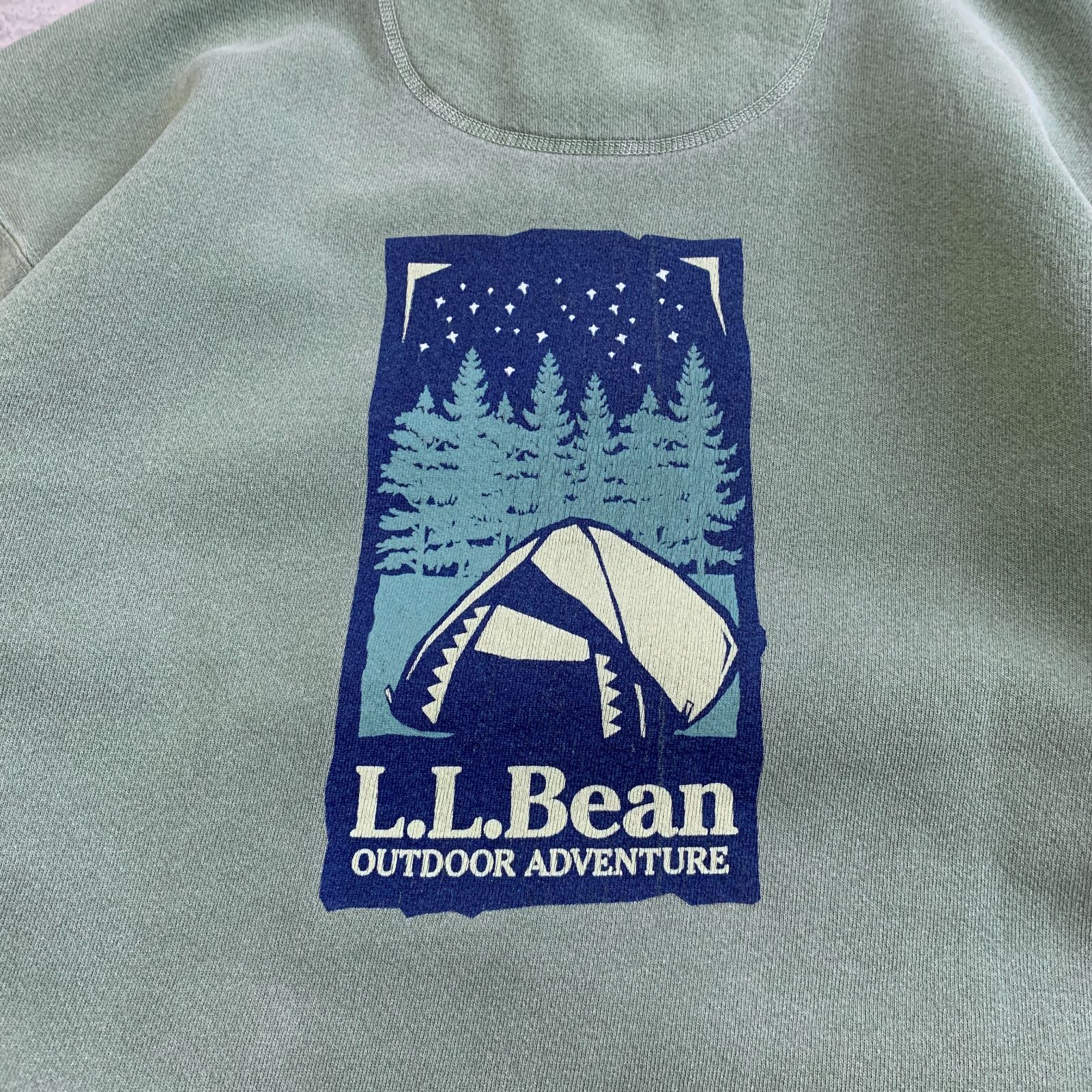 90s L.L.Bean BackPrinted Pigment Sweatshirt エルエルビーン バック 