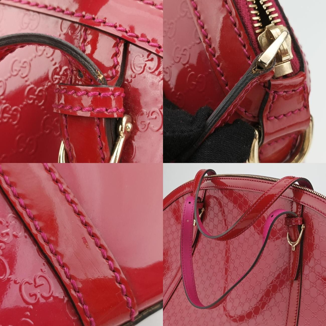 グッチGucciマイクログッチシマローズ レッドパテント309614E016246633