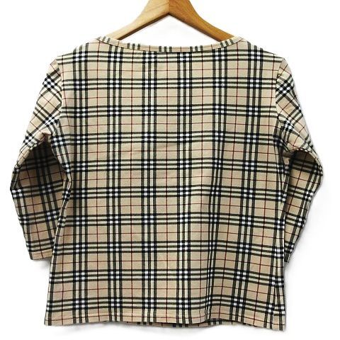 希少　BURBERRY LONDON　リバーシブル　ノバチェック　レディースM BURBERRY LONDON バーバリー ロンドン ノバチェック 七分袖