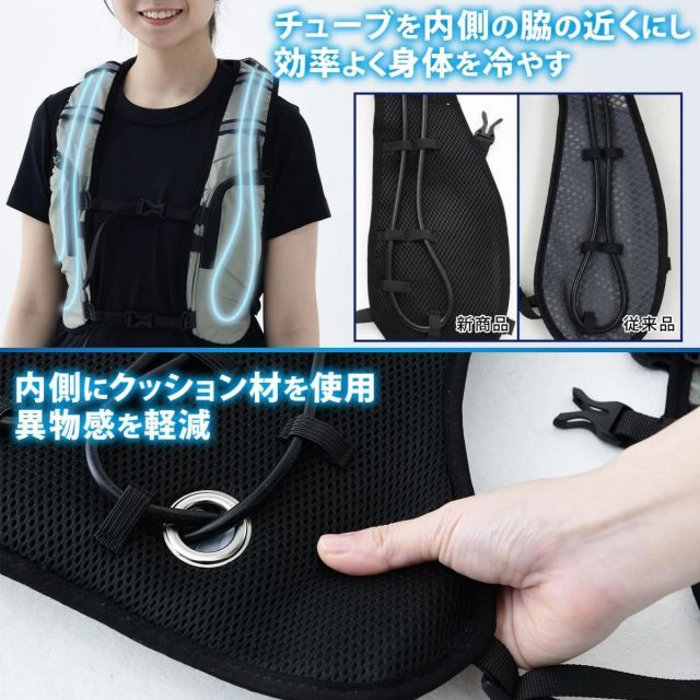 冷式ウェア DIRECTCOOL バッテリー付 水冷服 グレー DC-B01S G YUZUMIYA_COM