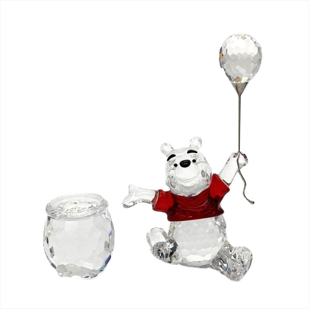 スワロフスキー SWAROVSKI ディズニー プーさん オブジェ 置物 905768 クリア Disney Winnie the Pooh つぼ タイトルプレート ミラー付き