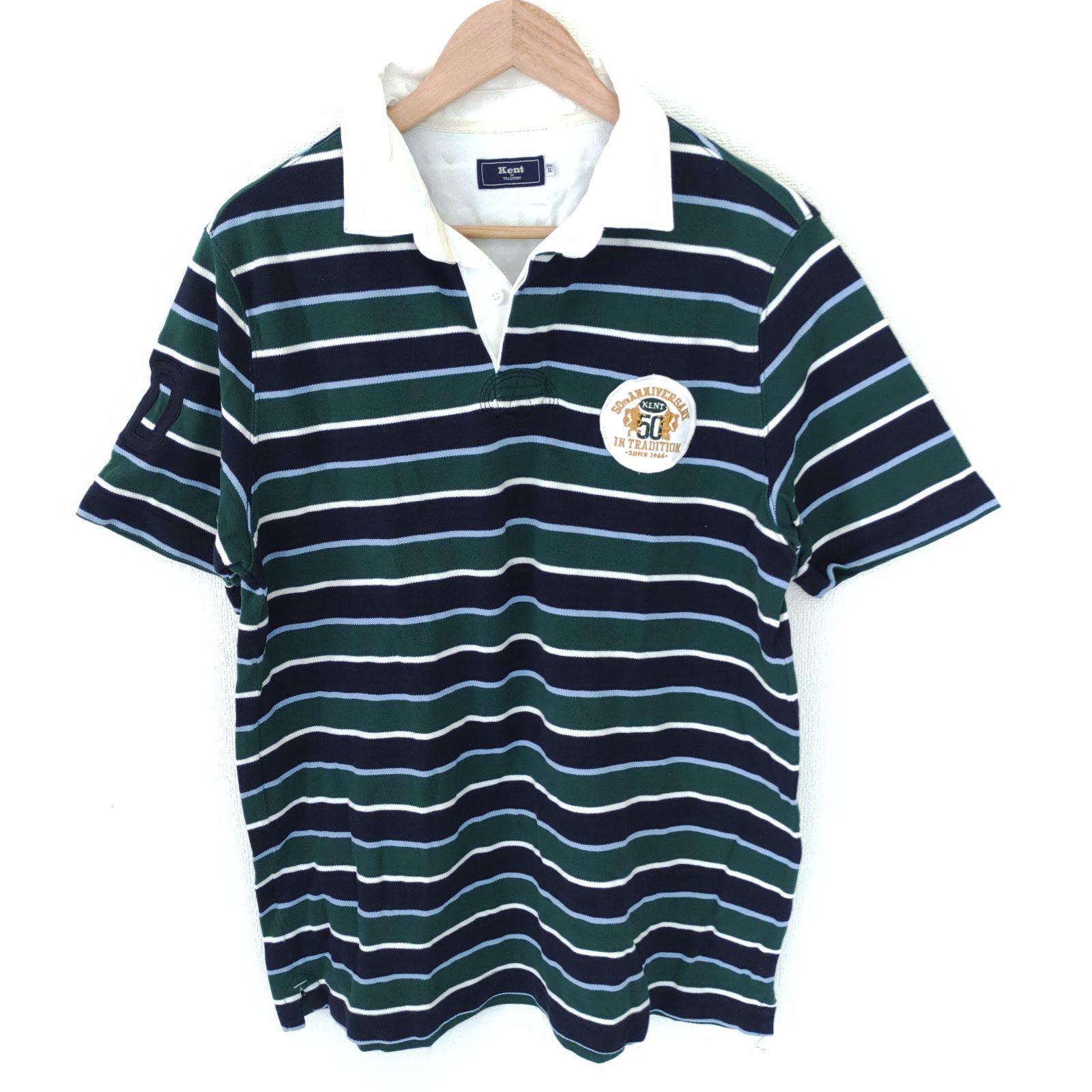 w^)b Kent ケント KT16SS-012 綿100％ 半袖 ラガーシャツ 鹿の子