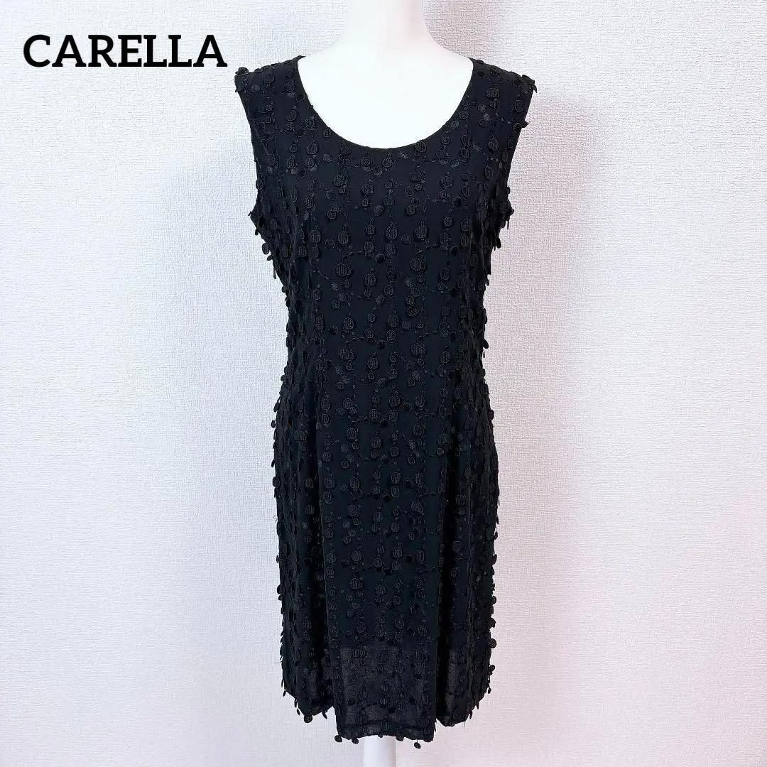 カレラ シルク混 ノースリーブワンピース ドレス イタリア製