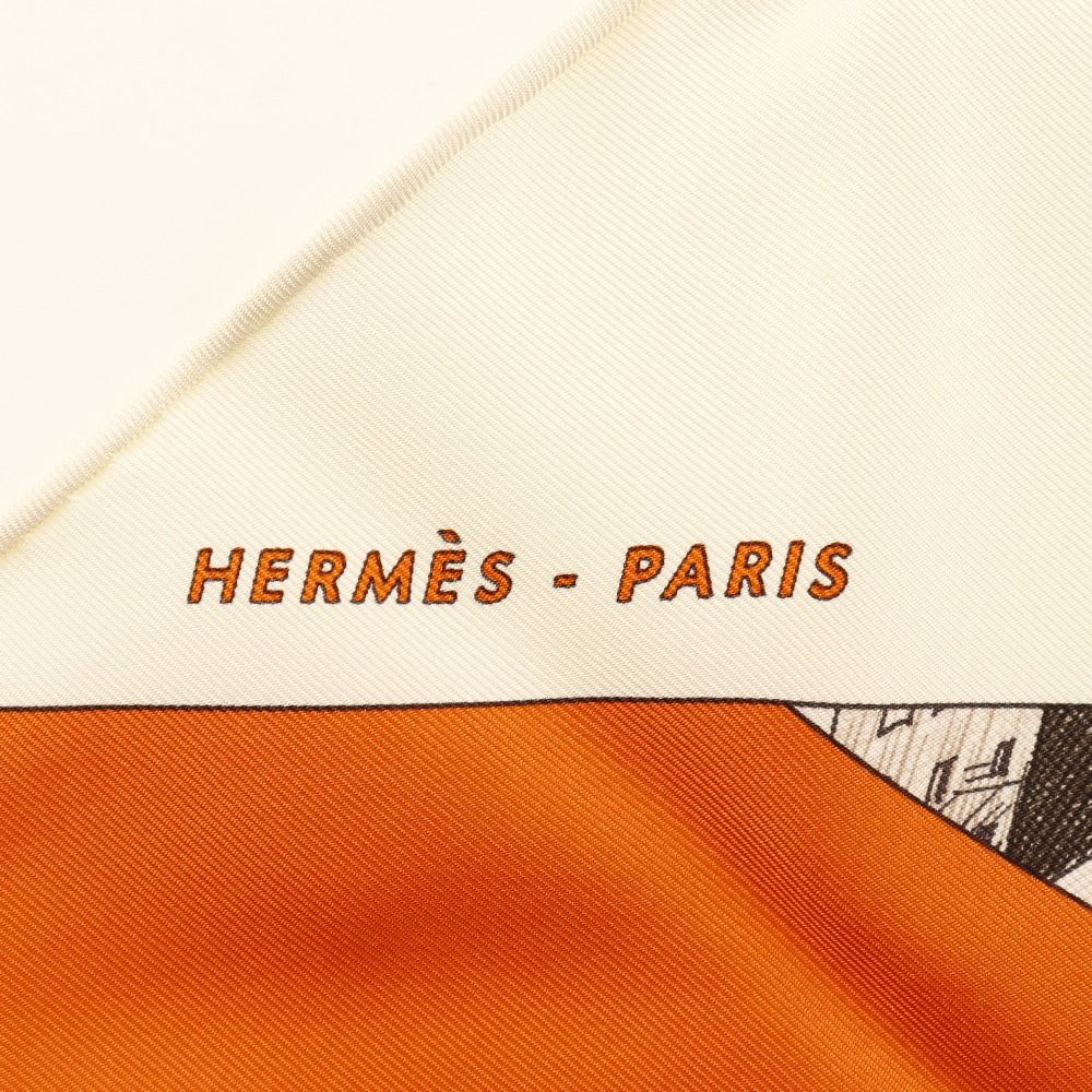 エルメス HERMES ポワン トゥ 三角スカーフ Regarde Paris - バンダナ