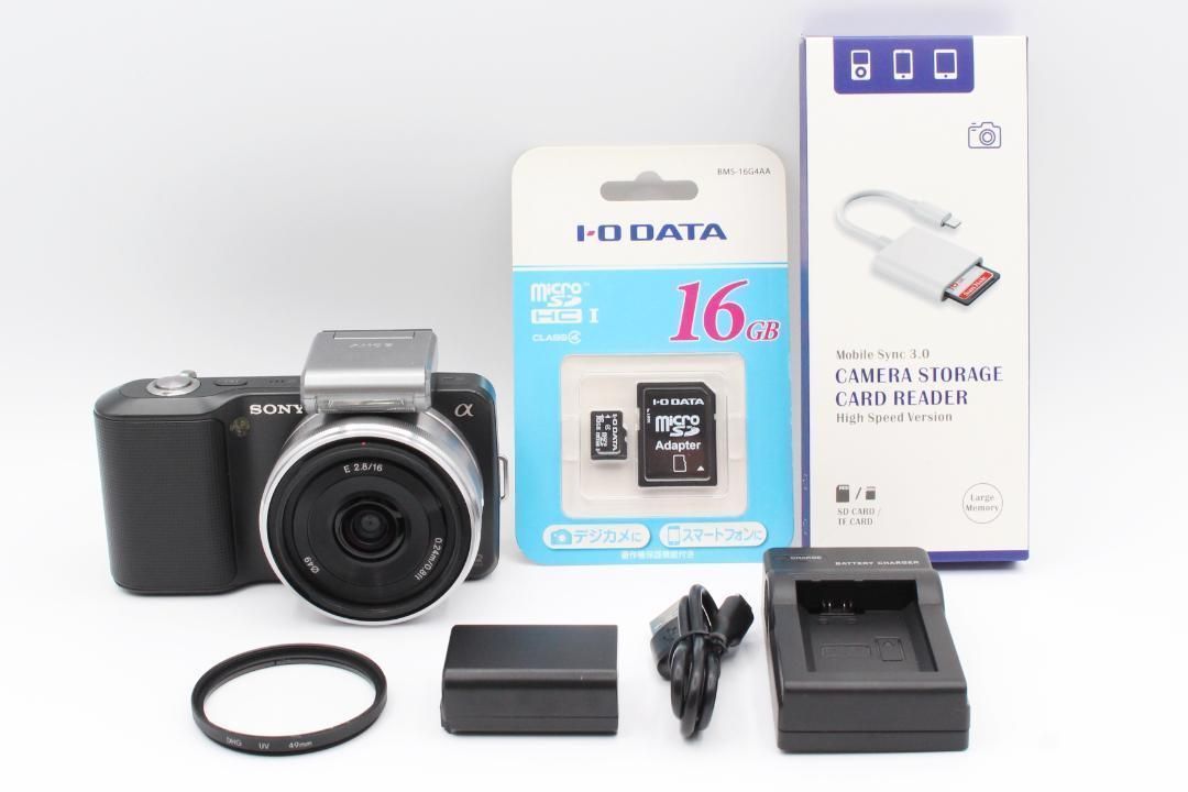 バッテリー ソニー SONY α NEX-3 ミラーレス一眼 パンケーキレンズ 神レンズ 動作 済み ショット数 少 291