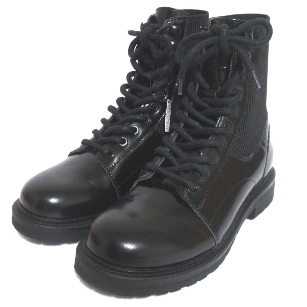 DIESEL ディーゼル D-ALABHAMA レザー ショートブーツ サイズUS6 23cm ブラック レディース 古着