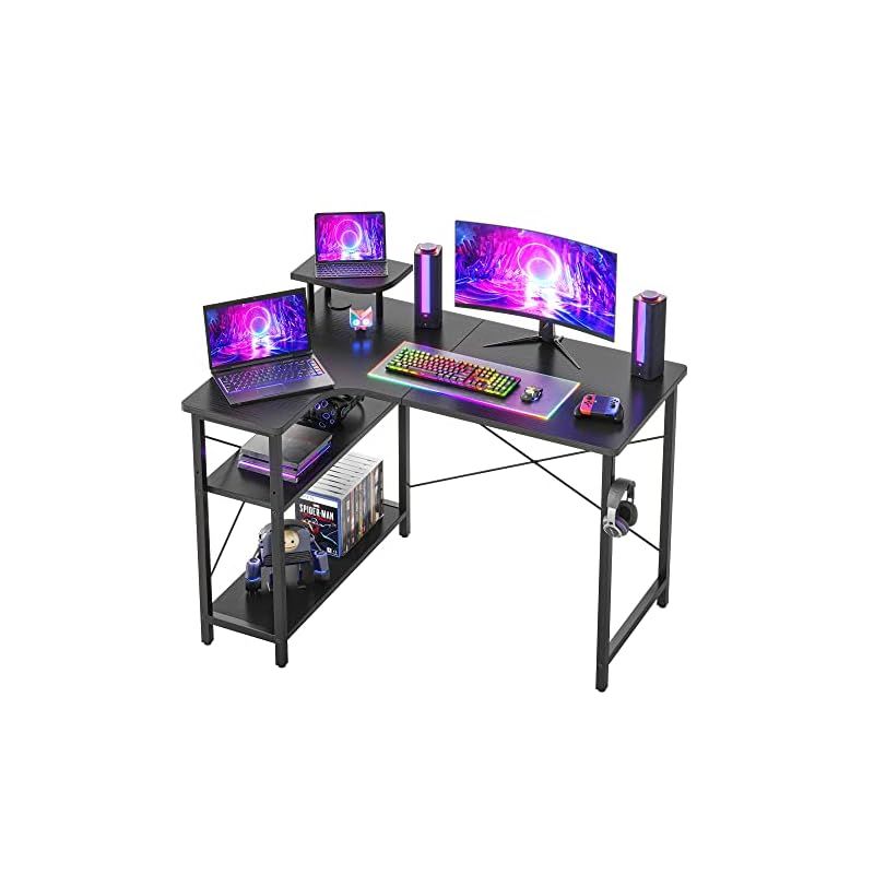 パソコンデスク l字デスク 幅110cm L字デスク ゲーミングデスク