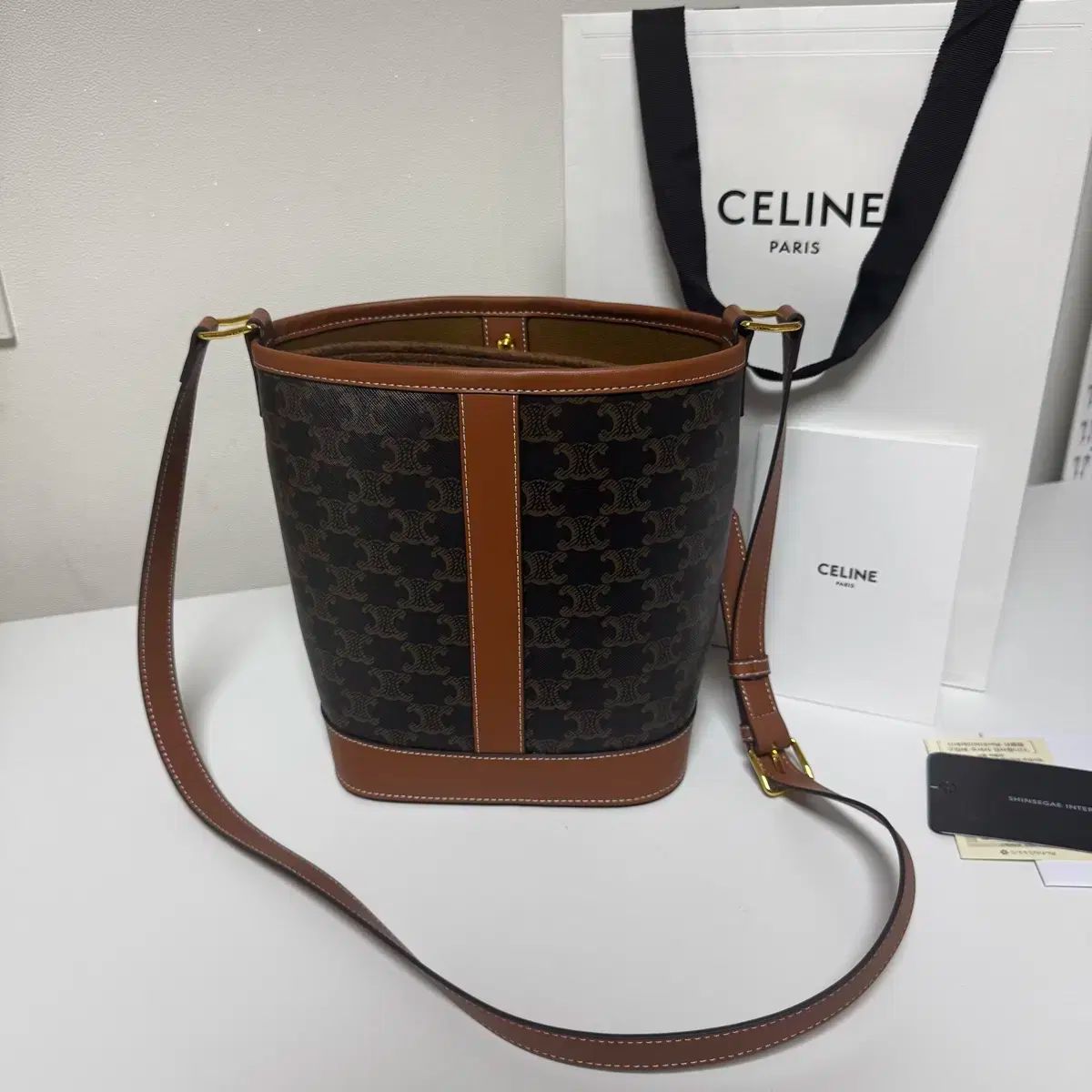 Celine セリーヌ トリオンフ バケットバッグ スモール