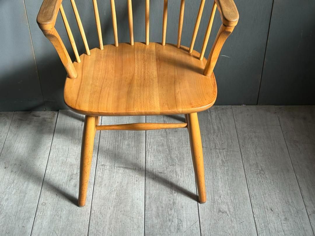 希少　赤ロゴ　飛騨産業　カウホーンチェア　フープバックチェア　アームチェア　SZ 希少 赤ロゴ 飛騨産業 カウホーンチェア フープバックチェア アーム