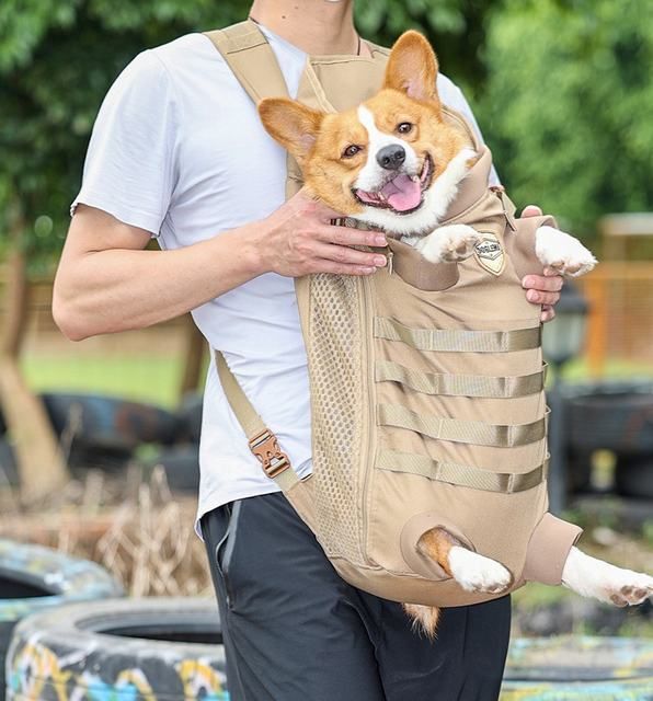 中型犬用ペットキャリア フロントドッグ キャリアヘッド レッグスアウト 通気性バックパック オートバイバイク用 サイズL - メルカリ