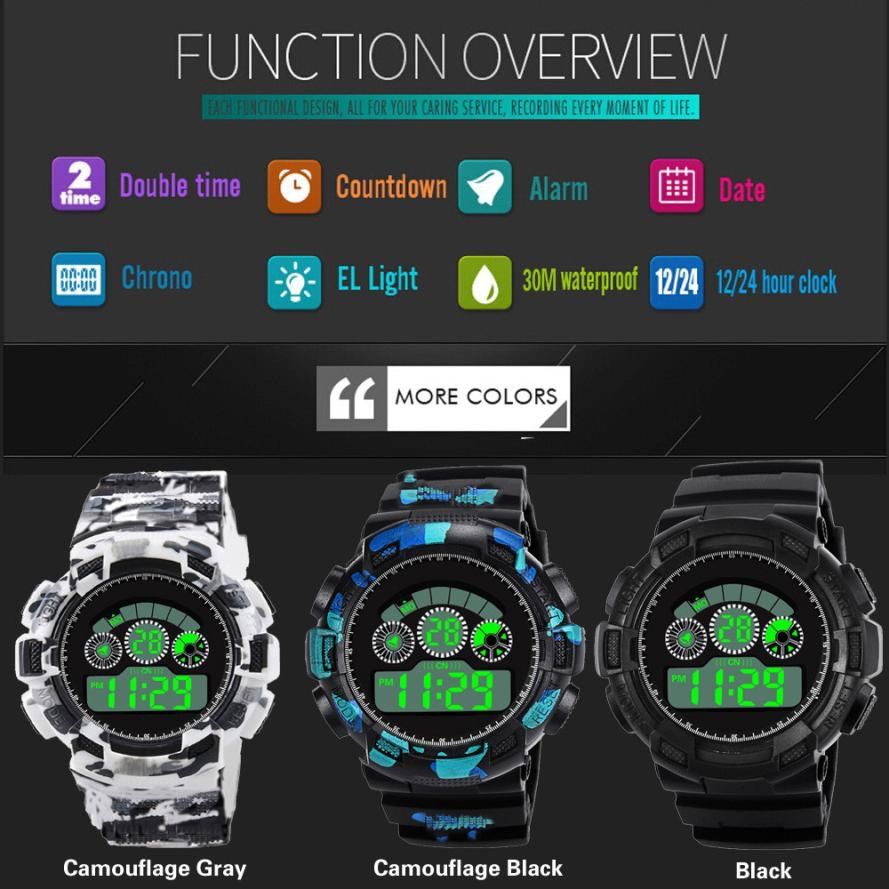 2 スポーツ腕時計 腕時計 時計 デジタル式 LED デジタル腕時計 デジタル 自転車 スポーツ アウトドア キャンプ ランニング アウトドア