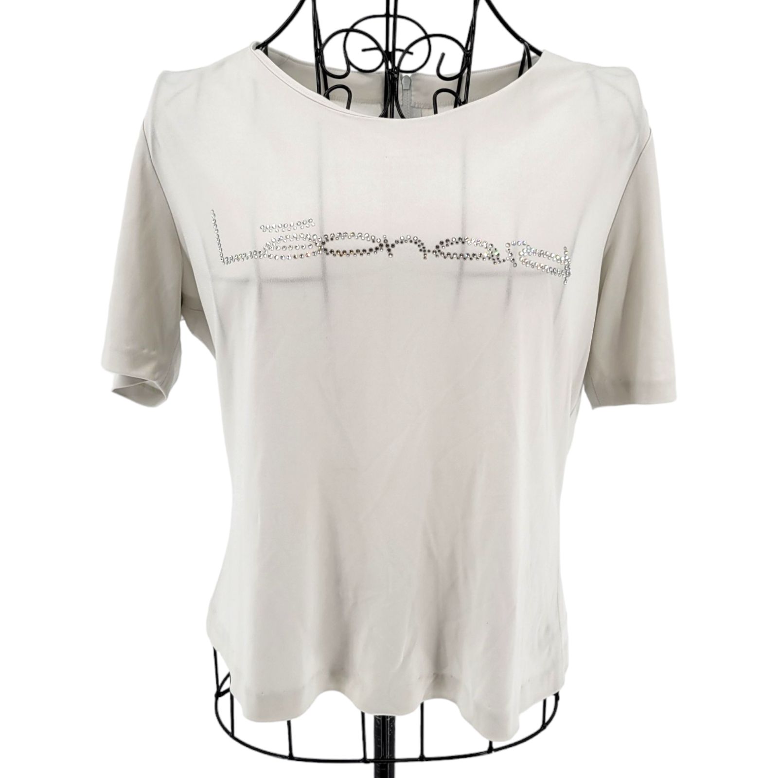 LEONARD レオナール Tシャツ カットソー ラインストーン クルー