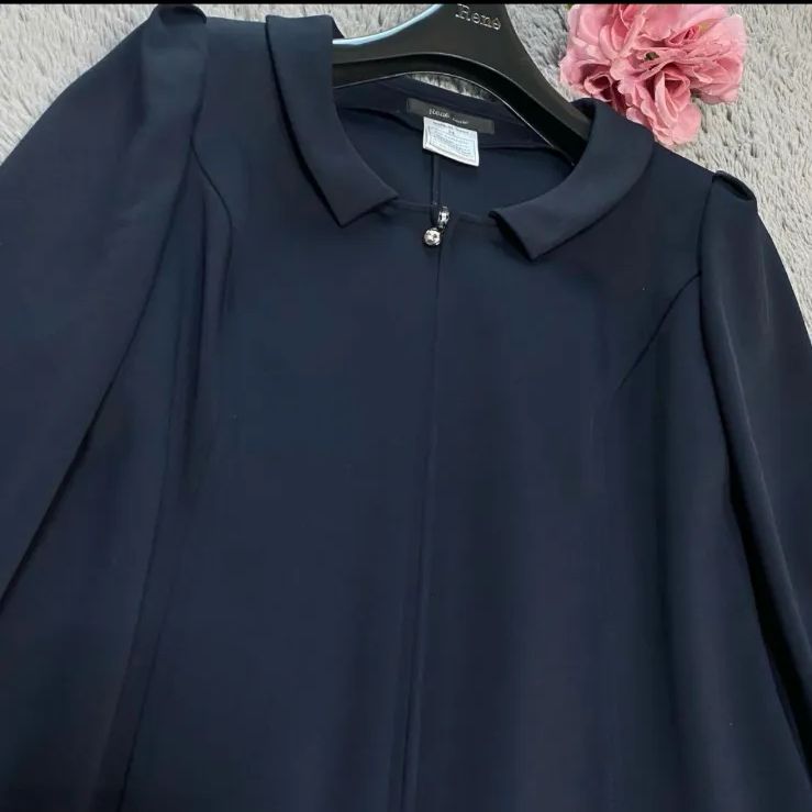 Rene 7号 濃紺ネイビー美シルエット ワンピース34