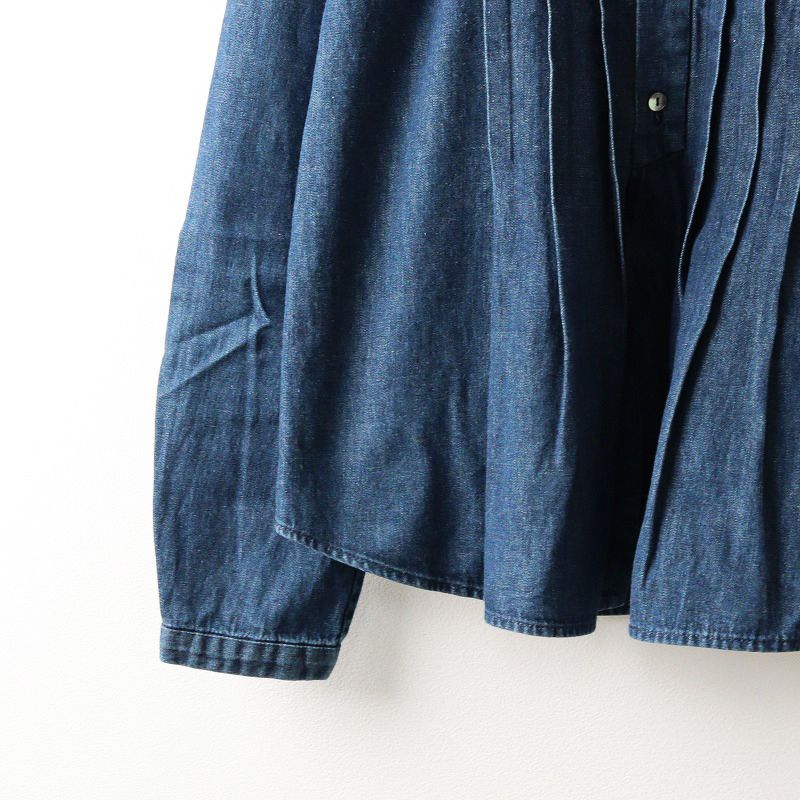 パラスパレス pal'las Palace コットン タック デニム シャツ ブラウス