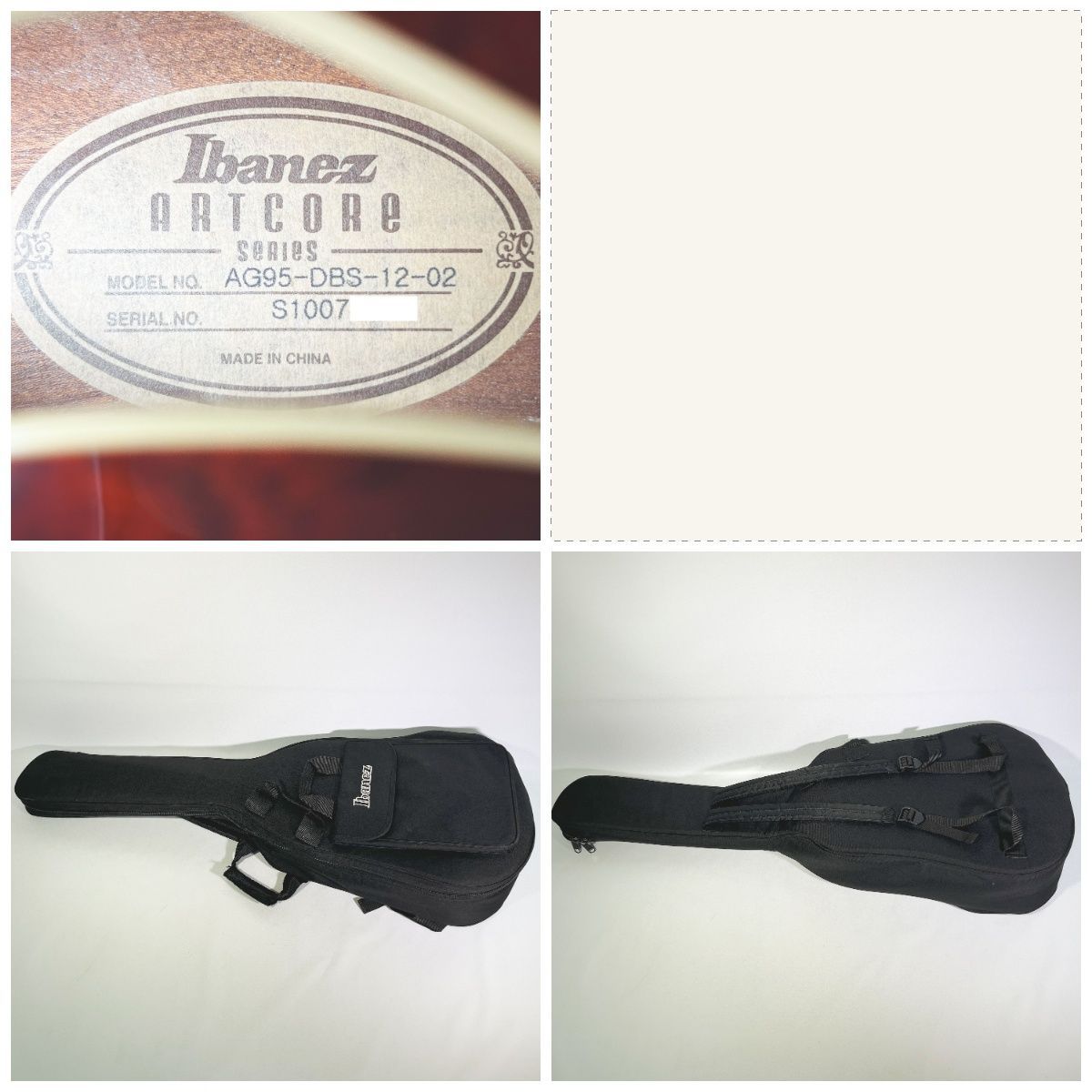 Ibanez Artcore AG95-DBS-12-01 アイバニーズ Ibanez AG Artcore Expressionist AG95QA-DBS (Dark Brown