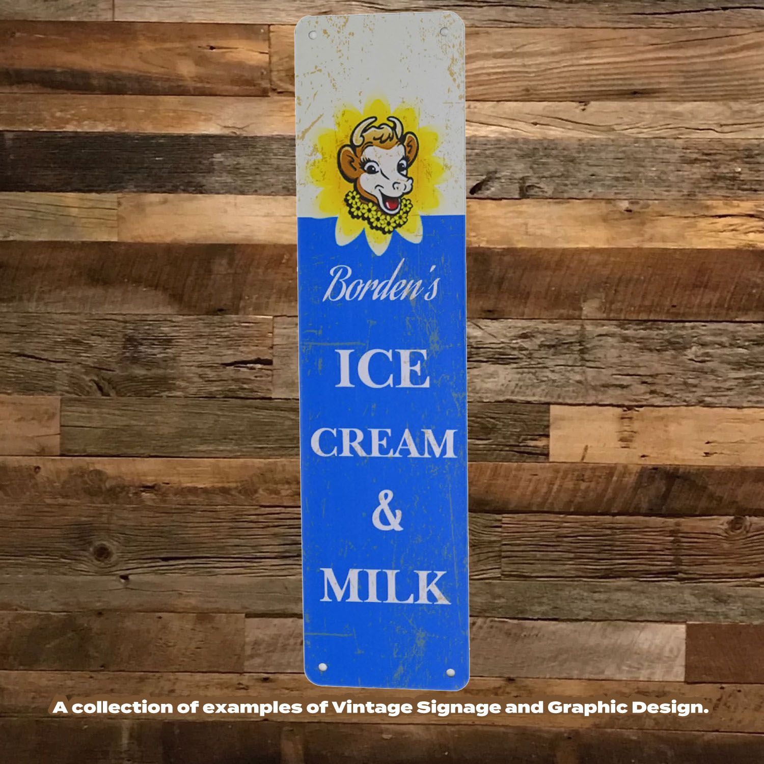 Borden's 　アイスクリーム　アメリカン雑貨　アンティーク　看板　サイン Amazon | 【USA アメリカン デザイン】アイスクリーム サイン