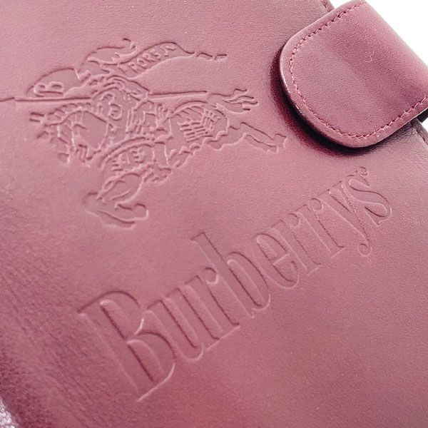 バーバリー ロンドン 手帳カバー レザー 革 ボルドー系 BURBERRY OF LONDON Burberrys バーバリーズ アジェンダ システム手帳カバー ダイアリー アドレス帳 メモ帳 ノート 文具 6穴式 ブランド小物 WWW_SKLAD-KIRPICHA_RU