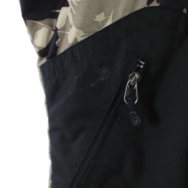 60cm身幅パタゴニア 総柄 中綿 ジャケット S 黒×ベージュ patagonia レディース 【210110】