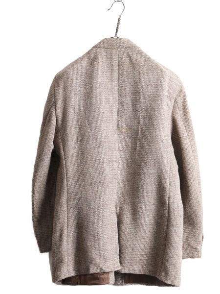 希少 STAFFORD ハリスツイード テーラードジャケット エルボ 茶 L位 80s STAFFORD HARRIS TWEED JACKET TAILORED IN US