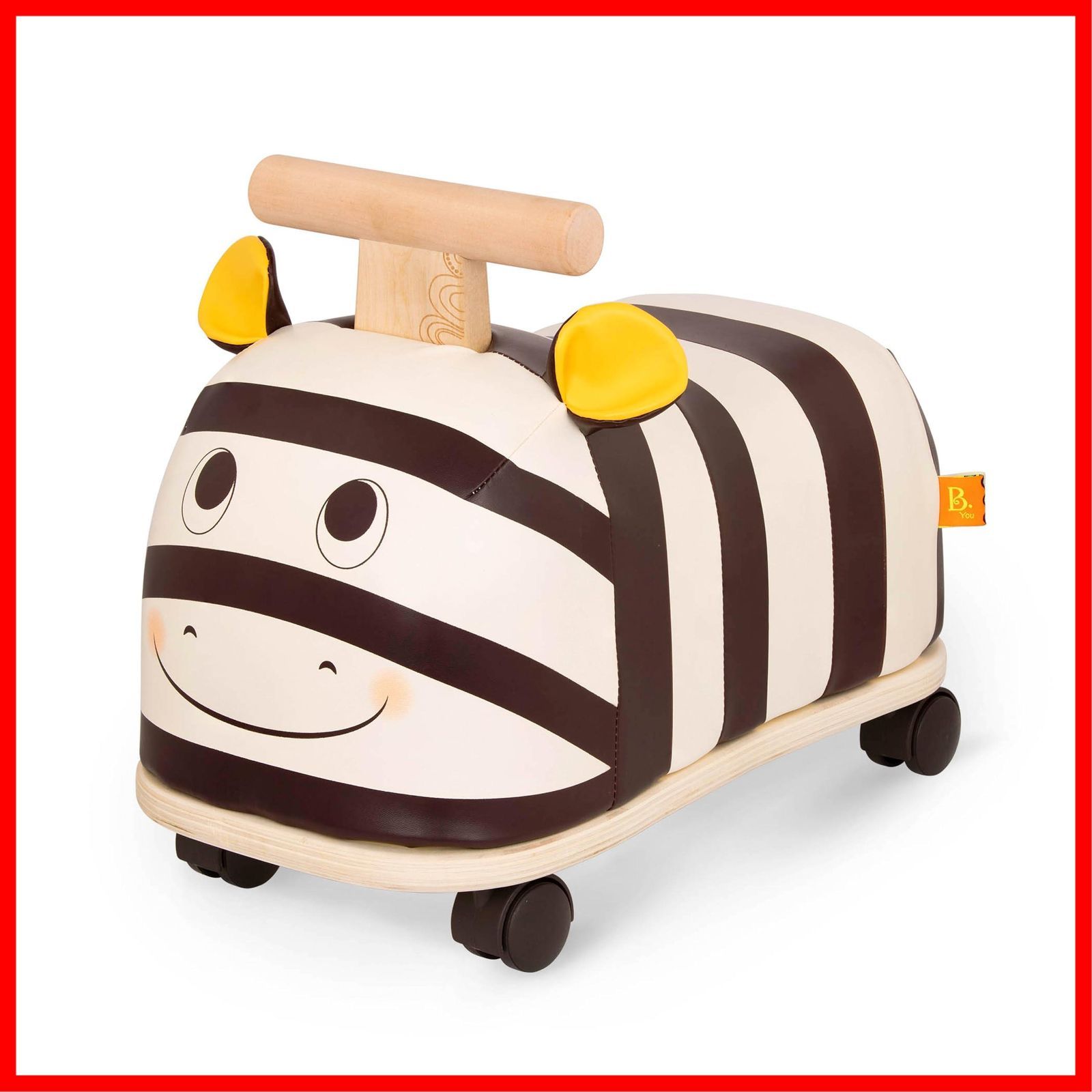 【人気商品】B. toys 木製乗用玩具 しまうまライドオンカー