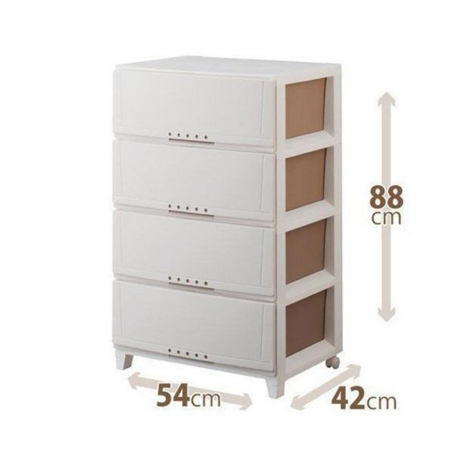 天馬 tenma ルームケース5404 カプチーノ 4段 収納