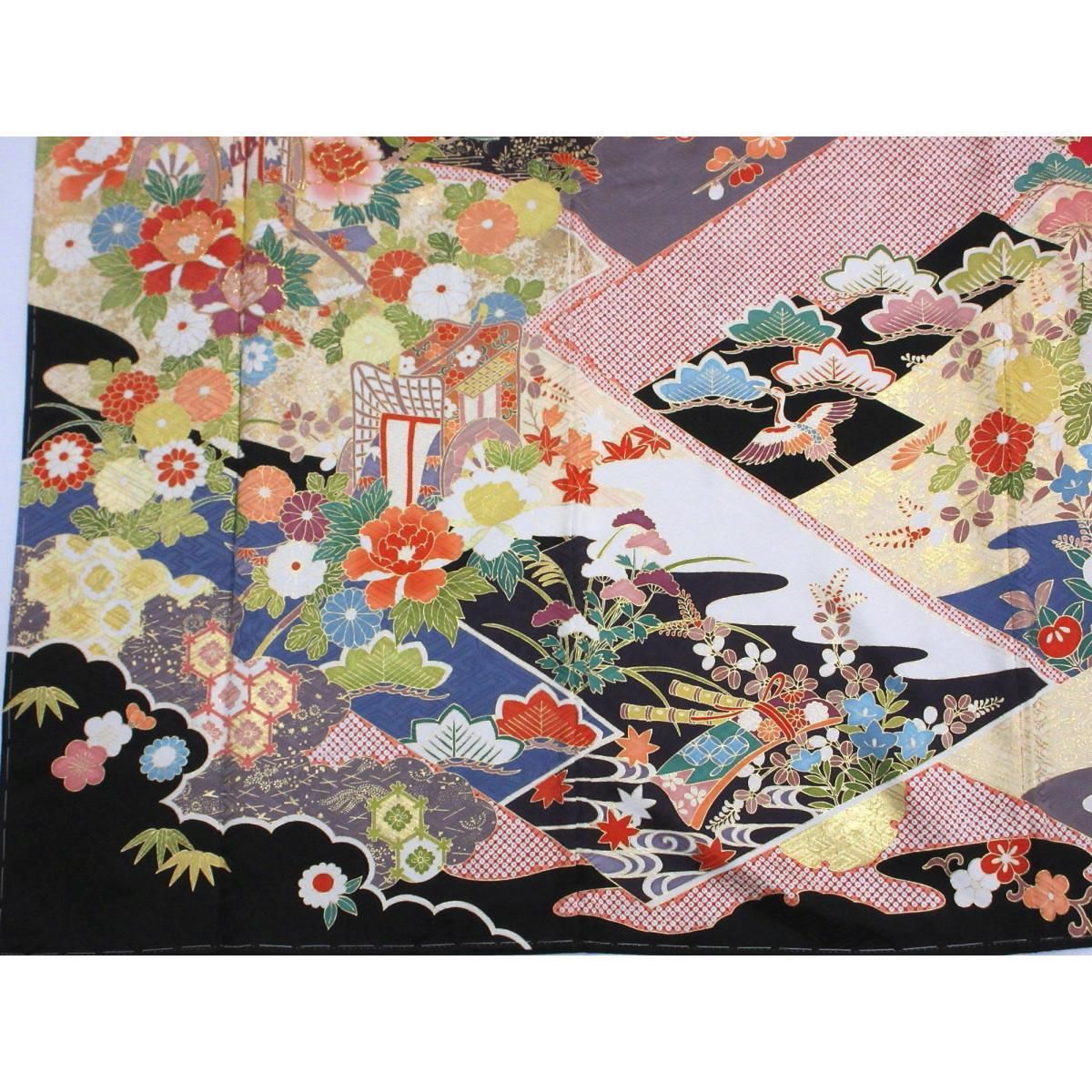 成人式 着物 金彩友禅 No.315 【残りわずか】【新品/金彩友禅】純白の振袖に金銀箔が輝き