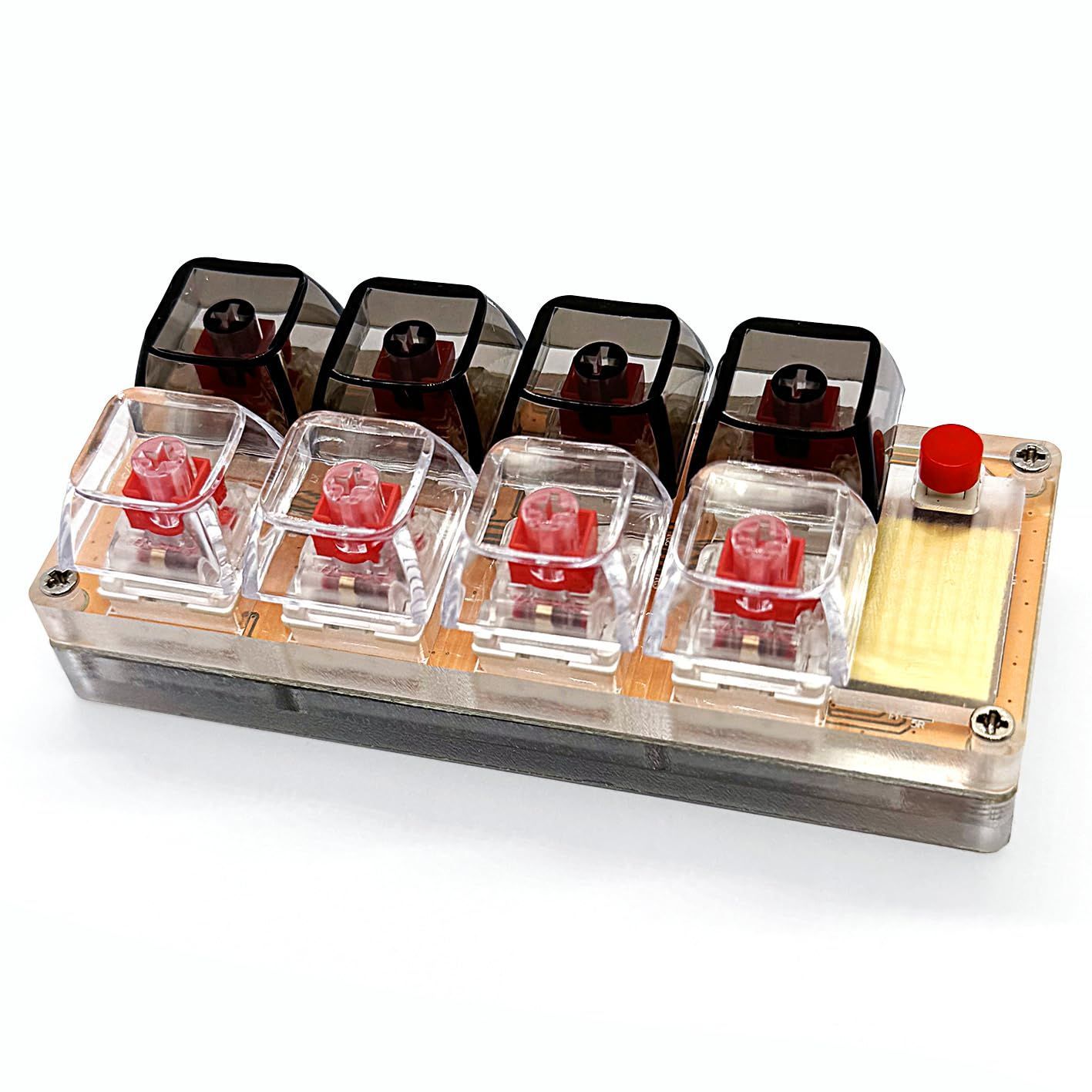 新品 weRlab 8キー プログラマブルキーボード マクロキーボード 片手キーボード メカニカル ショートカット カスタム RGBバックライト付き 有線OSUキーパッド (白黒)