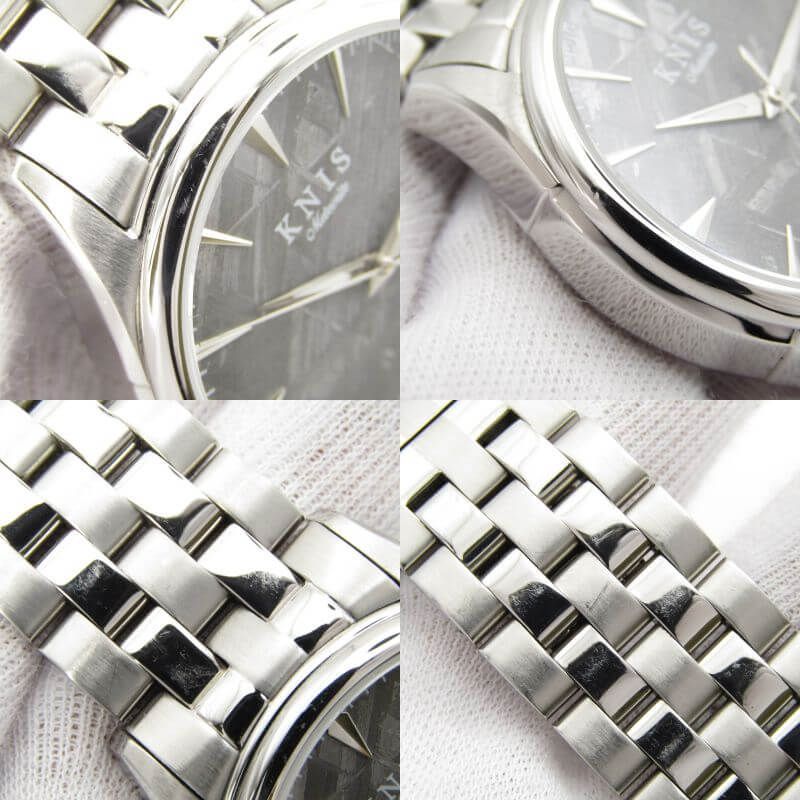 KNIS ニス KN 001-MT メテオライト 自動巻き 腕時計 隕石 38 mm SS メンズ シルバー