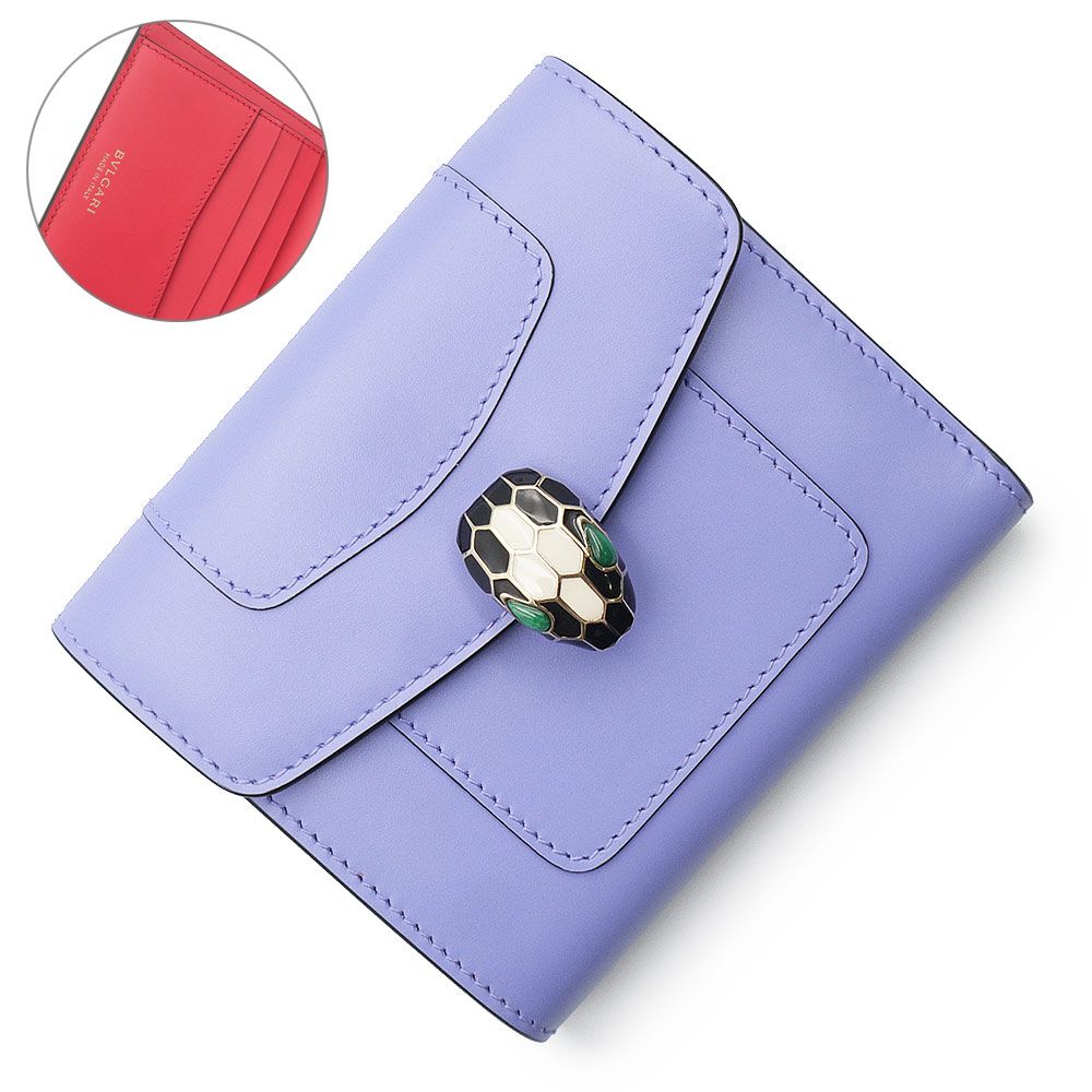 BLVGARI セルペンティ フォーエバーカードホルダー カーフレザー ピンク セルペンティ フォーエバー ショルダーバッグ Calf Leather