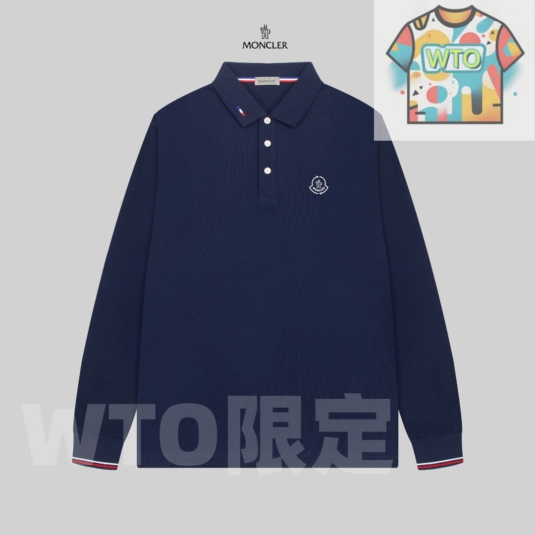 MONCLER ポロシャツ M ホワイト ネイビー 本日限定特価】MONCLER メンズ ポロシャツ ロゴ入り カラー展開